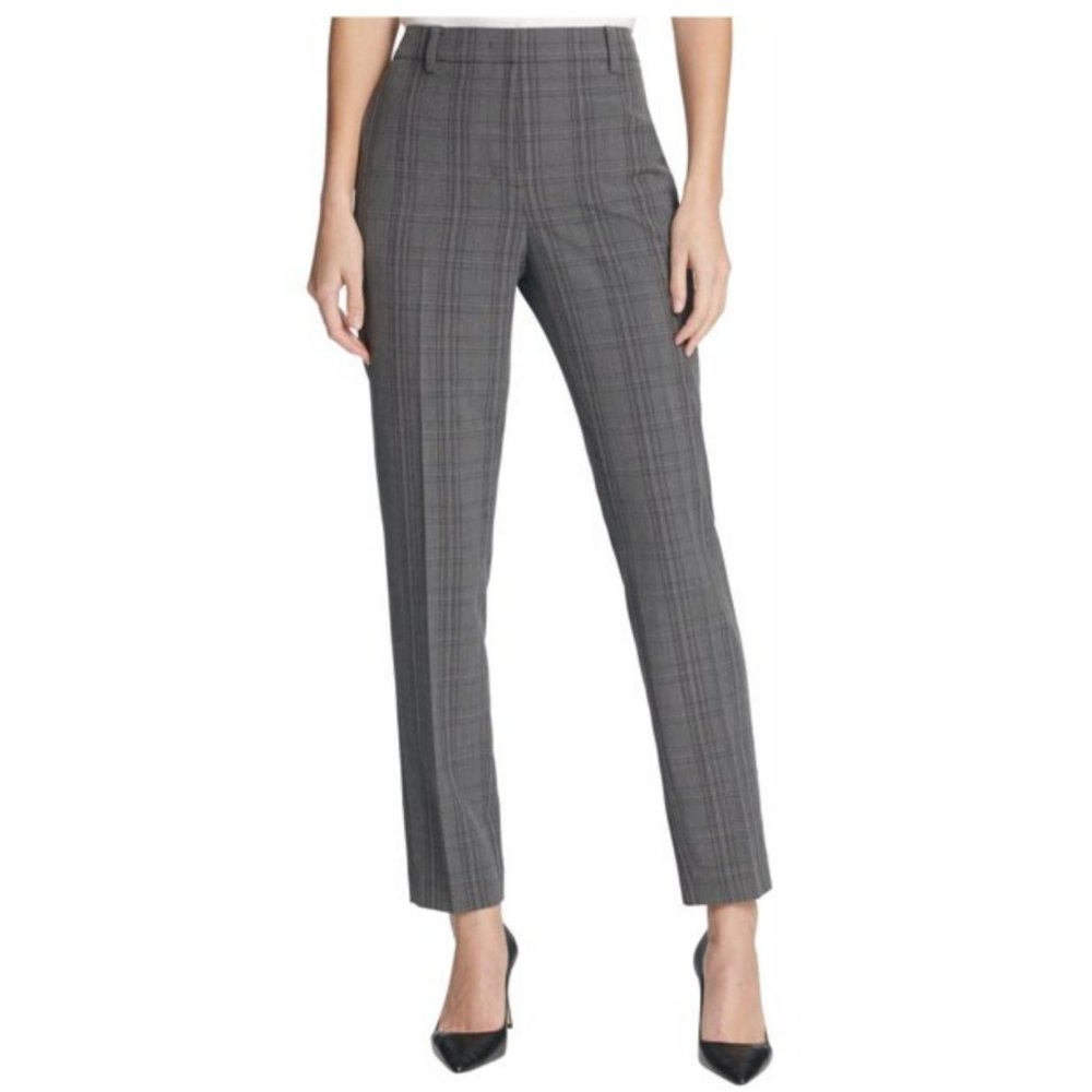 DKNY Gray Plaid Dress Pants